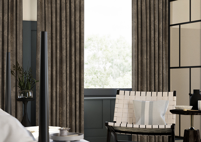 Chenille (Blackout) Pencil Pleat, Latte - Ready Made Curtains - Image 6